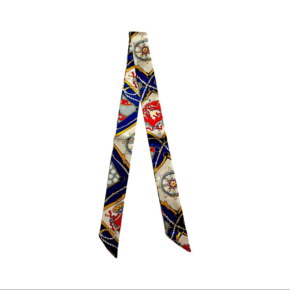 Sailor Red and Navy Handbag Handle Ribbon/Twilly